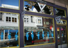 Storefront of the newly opened Fluevog San Francisco Haight Street store.
