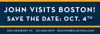 John Visits Boston on October 4th!