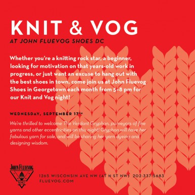 Knit and Vog at Fluevog DC
