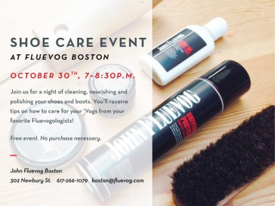 Shoe Care Event at Fluevog Boston