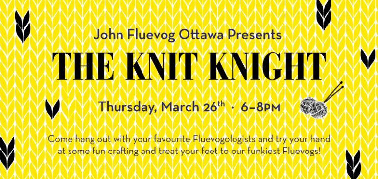 Knit Knight at Fluevog Ottawa
