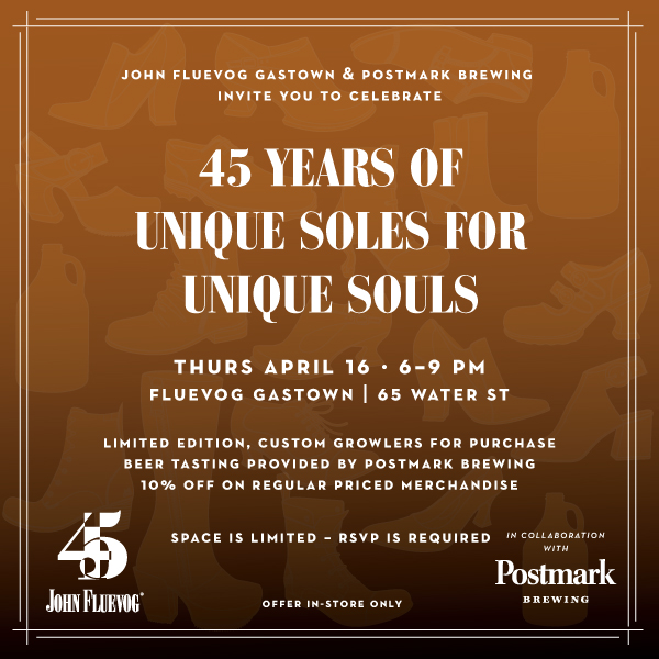 Celebrating 45 Years of Fluevog at Gastown