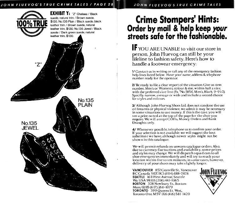Way Back Wednesday: John Fluevog’s True Crime Tales