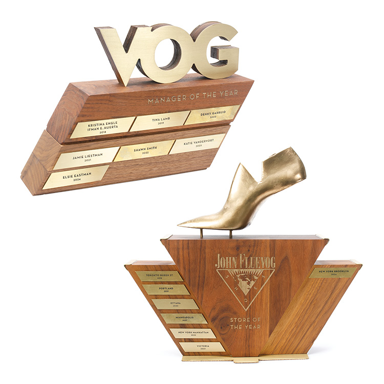 2024 Fluevogologist's Choice Awards plaques 